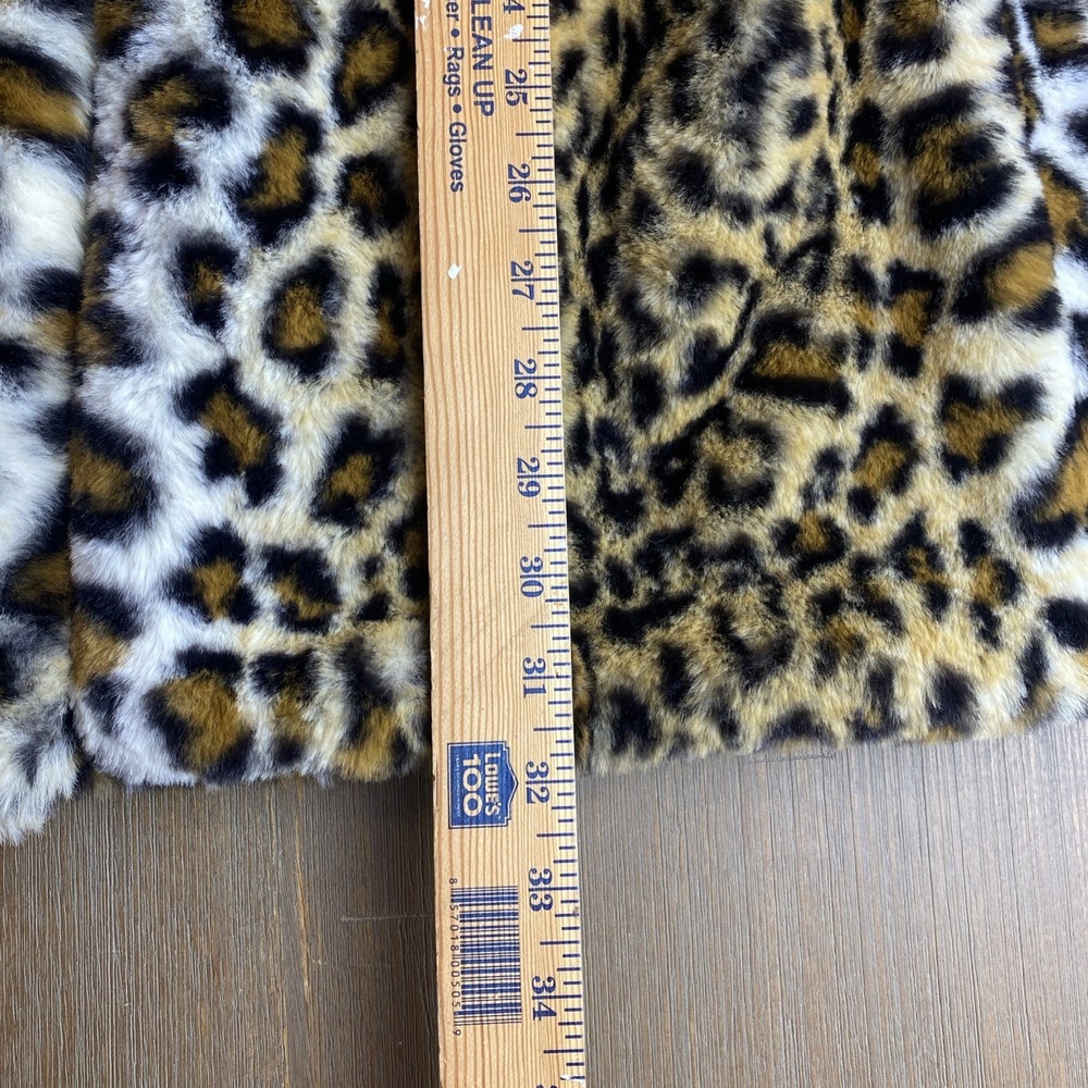 Women's LANSHIFEI Leopard Faux Fur Coat SUPER SOFT Coat Size‎ Small Old Money - Picture 3 of 10